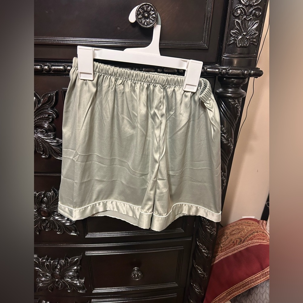 Silky Sage Green Shorts
